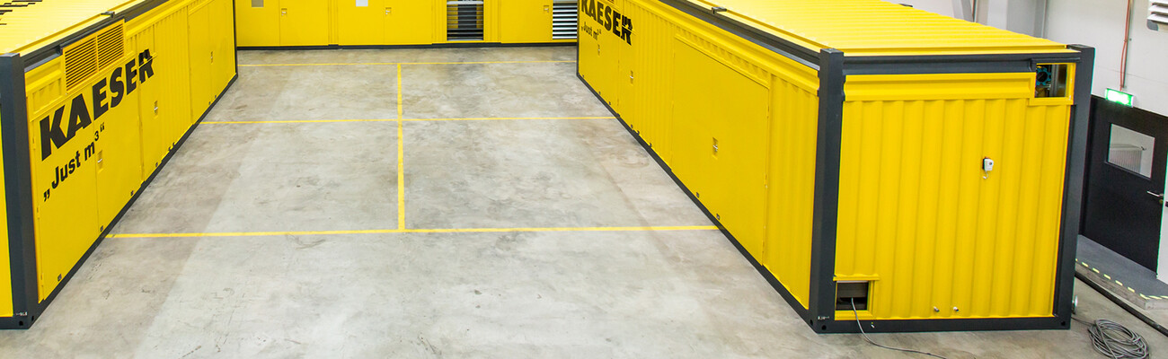 Kontenerowa instalacja sprężonego powietrza wykonana przez KAESER KOMPRESSOREN w Linz
