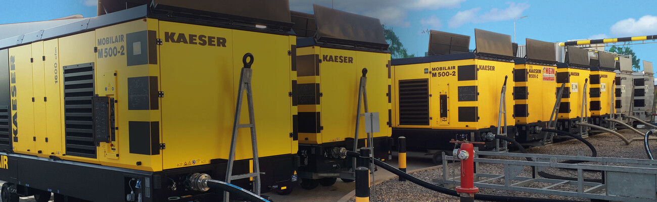 Dziesięć sprężarek MOBILAIR M 500 do produkcji azotu