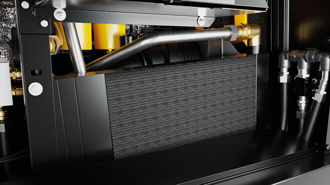 Wbudowana chłodnica końcowa sprężonego powietrza w M59.