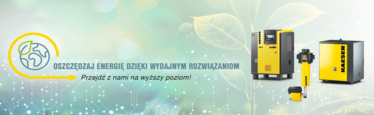 Promocja na rzecz zrównoważonego rozwoju na sprężarki śrubowe, osuszacze chłodnicze i filtry KAESER.