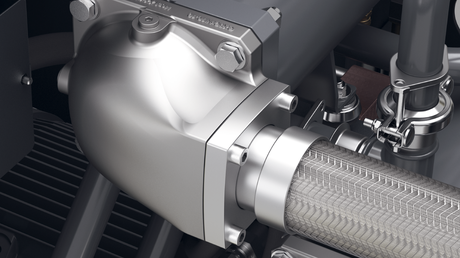 Mniejsze straty ciśnienia dzięki zoptymalizowanemu wlotowi i wylotowi powietrza.