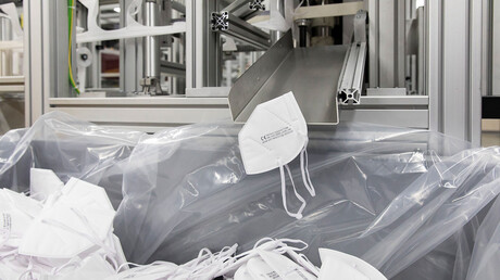 Gotowa maska ochrony górnych dróg oddechowych FFP-2.