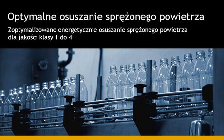 Optymalne osuszanie sprężonego powietrza dla jakości klasy od 1 do 4.