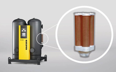 Tłumik sprężonego powietrza w osuszaczu adsorpcyjnym