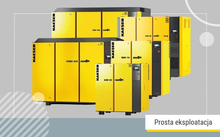 Zalety kompresorów śrubowych - prosta eksploatacja.